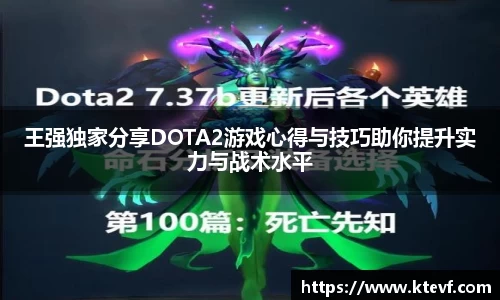 王强独家分享DOTA2游戏心得与技巧助你提升实力与战术水平